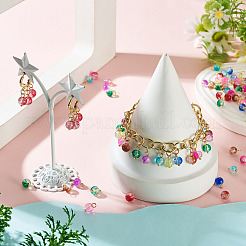 90Pcs 9 Style Glass Pendants&nbsp;PALLOY-TAC0295