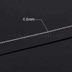 3連売り銅クラフトワイヤー  長持ちメッキ  ツイストラウンド  ガンメタ色  22ゲージ  0.6mm  約10m /ロール&nbsp;CWIR-BC0008-0.6mm-B