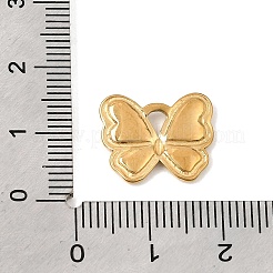 304ステンレスペンダント  蝶のチャーム  イオンプレーティング（ip）  18KGP本金メッキ  13x16x2mm  穴：2.5x2mm&nbsp;SA-CBAA487-10G