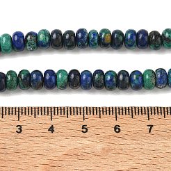 天然アズライトビーズ連売り  滑らかなロンデル  6~6.5x4mm  穴：1.2mm  約106個/連  16.14''（41センチメートル）&nbsp;GG-CBA6BAC-B03