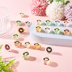 42Pcs 7 Colors Coffee Cup Resin Mini Model&nbsp;DJEW-TA0001-40