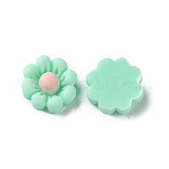 蓄光樹脂カボション  花  ミックスカラー  12.5~13x4.8mm&nbsp;RESI-E039-10