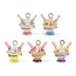 Alloy Enamel Pendants&nbsp;ENAM-P262-01G-M