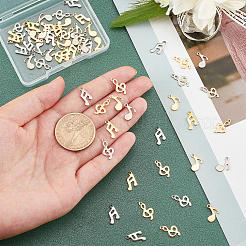 60Pcs 6 Style 304 & 201 Stainless Steel Charms&nbsp;STAS-UN0033-19