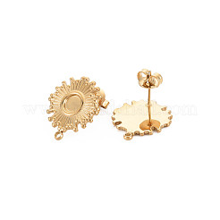 Ion Plating(IP) 304 Stainless Steel Stud Earring Findings&nbsp;STAS-N097-227LG