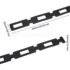 プラスチックケーブルタイ  植物用品  ブラック  640x25x3.5mm&nbsp;FIND-WH0001-84