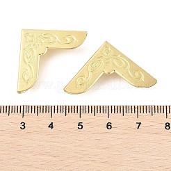 フォトアルバム用の鉄製フォトコーナー  ゴールドカラー  23x23x6.5mm&nbsp;IFIN-R002-01G