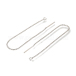 ラックメッキ真鍮耳線  カドミウムフリー＆鉛フリー  長持ちメッキ  プラチナ  111x3x1mm  穴：1.8mm  ピン：0.6mm&nbsp;KK-C081-08P