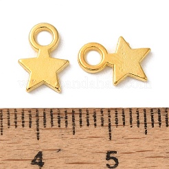 チベット風合金チャーム  クリスマスの星  カドミウムフリー＆ニッケルフリー＆鉛フリー  ゴールドカラー  10x8x1mm  穴：2mm&nbsp;TIBEP-A123046-G-FF