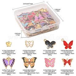 80Pcs 8 Styles Alloy Enamel Pendants&nbsp;ENAM-FS0003-62