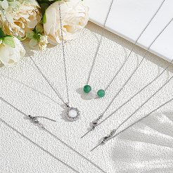 12Pcs 3 Styles 304 Stainless Steel Cable Chain Adjustable Slider Necklaces&nbsp;NJEW-NB0001-36P