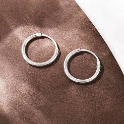 925スターリングシルバーフープピアス  プラチナ  12.5x1.5mm&nbsp;STER-B008-01A-P