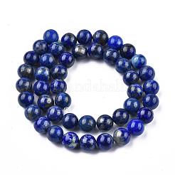 Natural Lapis Lazuli Beads Strands&nbsp;G-E465-8mm-01