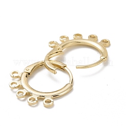 Brass Huggie Hoop Earrings for Women&nbsp;EJEW-M205-01G