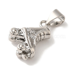 Rack Plating Brass Micro Pave Cubic Zirconia Charms&nbsp;KK-U027-34P