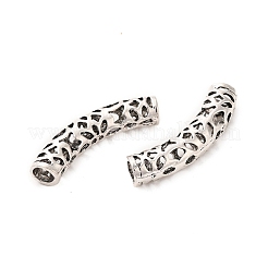 チベット風合金透かしチューブビーズ  アンティークシルバー  40x13x8mm  穴：5.5mm&nbsp;FIND-Z063-34AS