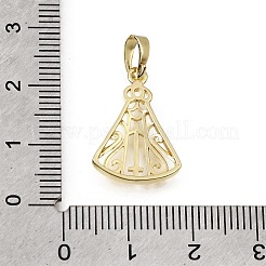 宗教真鍮ペンダント  ノッサ セニョーラ アパレシーダ チャーム  ラックめっき  長持ちメッキ  カドミウムフリー＆鉛フリー  18KGP本金メッキ  20x14x3mm  穴：6x3mm&nbsp;LS-KK-L276-05G