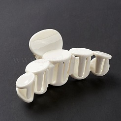 プラスチックバンスクリップ  鉄パーツ  女の子のためのヘアアクセサリー  ホワイト  46x100x45mm&nbsp;PHAR-G005-01