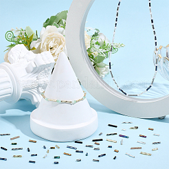 ガラスツイストビューグルビーズ7490個  丸い穴  ミックスカラー  5~12x2mm  穴：0.5~0.9mm&nbsp;SEED-PA0001-27