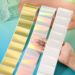 3 Rolls 3 Styles Vinyl Plastic Printable Holographic Stickers&nbsp;OFST-TA0001-10E