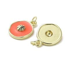 Brass Enamel Pendants&nbsp;KK-D384-01G-01