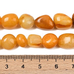 天然石イエローアベンチュリンビーズ連売り  ナゲット  染め＆加熱  7~13x8~12x5~9mm  穴：1~1.2mm  約40~42個/連  15.51~15.75インチ（39.4~40cm）&nbsp;X-G-C257-02