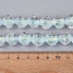 Handmade Foil Glass Beads Strands&nbsp;FOIL-Q002-06B