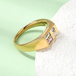 Stainless Steel Pave Colorful Cubic Zirconia Finger Rings&nbsp;SA-CBA90C5-04C-G