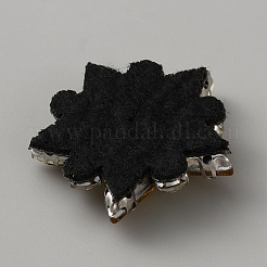 ラインストーン糸アイロン/縫い付けパッチ  ガム入り  布のアップリケ  スター  ヒマワリ  31x32x8mm&nbsp;DIY-WH0589-98A