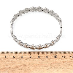 女性用304ステンレススチールバングル  カメ  ステンレス鋼色  内径：2-3/8x2インチ（5.95x5.05cm）&nbsp;BJEW-Q045-04P