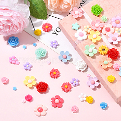 200Pcs 8 Styles Opaque Resin Decoden Cabochons&nbsp;RESI-SP0001-32
