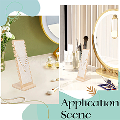12-Slot Wood Necklaces Organizer Display Stands&nbsp;NDIS-WH20003-01B