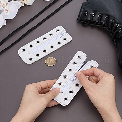 PU Leather Lace-in Boot Zipper Inserts&nbsp;DIY-WH0750-404A