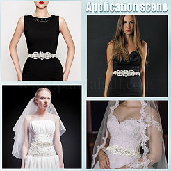 Flower Full Crystal Rhinestone Handmade Bridal Belts for Wedding Dresses&nbsp;AJEW-WH20006-233B-01