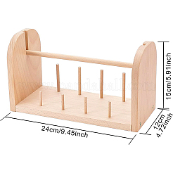 木製ミシン糸収納スタンドセット  鉄ネジと六角レンチ付き  バリーウッド  120x265x150mm&nbsp;TOOL-WH0002-05