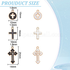 60Pcs 6 Styles Alloy Enamel Pendants&nbsp;ENAM-DR0001-06