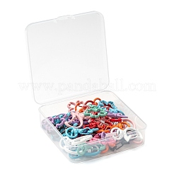 40Pcs 4 Style Spray Painted Alloy Swivel Snap Hooks Clasps&nbsp;FIND-LS0001-52