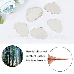 Animal Theme Unfinished Blank Wooden Pendants Set for Painting Arts&nbsp;WOOD-WH0124-26F
