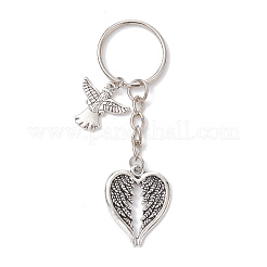 4Pcs 4 Styles Tibetan Style Alloy Keychains&nbsp;KEYC-JKC00804