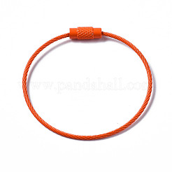 Spray Painted 201 Stainless Steel Wire Cable Keychains&nbsp;BJEW-T019-01I