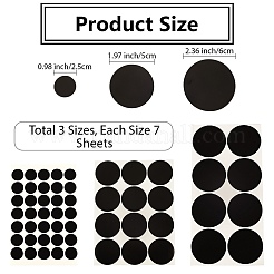 21 Sheets 3 Styles Flat Round Self-adhesive Stickers&nbsp;DIY-DJ0001-56A