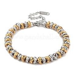304 Stainless Steel Ring Link Chain Bracelets for Women&nbsp;BJEW-Z084-01GP
