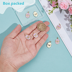 10Pcs Brass Micro Pave Clear Cubic Zirconia Pendants&nbsp;ZIRC-BC0015-13