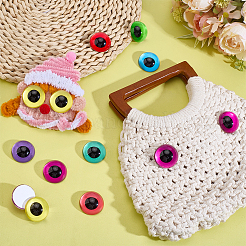 32Pcs 8 Colors Glass Craft Doll Eye&nbsp;DIY-PH0030-11