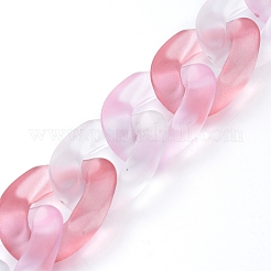 Transparent Acrylic Handmade Curb Chain&nbsp;AJEW-JB00543-03