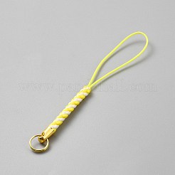 編組ナイロンコード携帯ストラップ  きいろ  8.3cm&nbsp;FIND-WH20004-03G