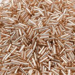 ガラス竹ビーズ  銀並ぶ  小麦  6~8x1.8mm  穴：0.6mm  10000個/ポンド&nbsp;TSDB6MM39A
