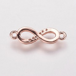Brass Cubic Zirconia Links&nbsp;KK-P134-57RG