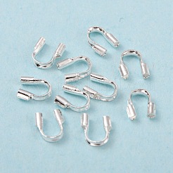 真鍮製U字カン  カドミウムフリー＆鉛フリー  銀色のメッキ  4.5x4x1mm  穴：0.5mm&nbsp;KK-R030-S