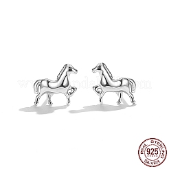 Anti-Tarnish Rhodium Plated Sterling Silver Stud Earrings&nbsp;EJEW-BB67168-P